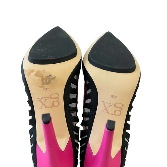 GX by Gwen Stefani Black/Pink/Aqua 4" Heels Adorable NWOT  7.5 - Picture 2 of 9